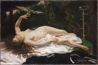 La Femme au perroquet von Gustave Courbet