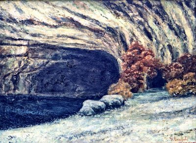 Grotte de la Loue im Schnee von Gustave Courbet