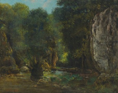 Der schwarze Brunnen (die Schluchten der Loue) von Gustave Courbet