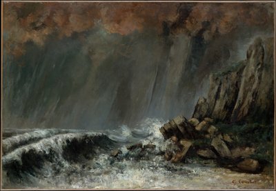 Marine: Der Wasserwirbel von Gustave Courbet