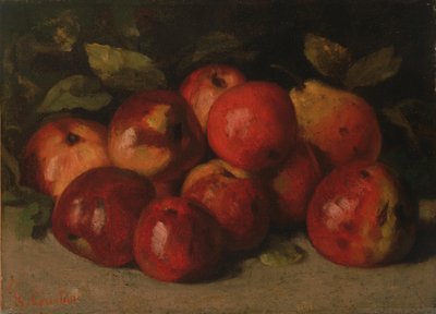 Stillleben mit Äpfeln und einer Birne von Gustave Courbet