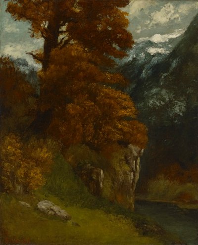 Das Tal bei Ornans (Bords du Doubs; Effet d) von Gustave Courbet