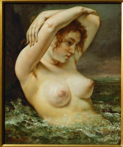 Frau und Welle von Gustave Courbet