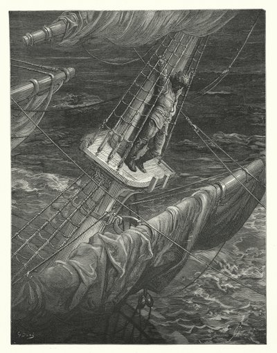 Gustave Doré Illustration für Coleridges Rime of the Ancient Mariner (Gravur) von Gustave Dore