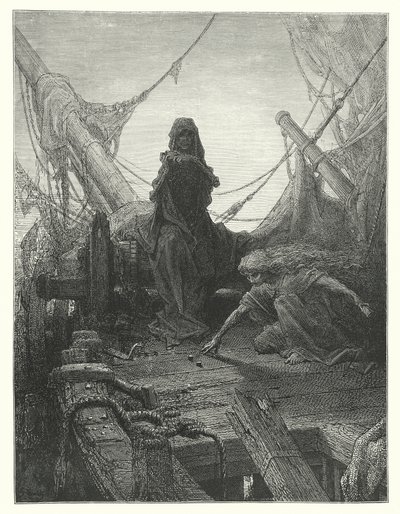 Gustave Doré Illustration für Coleridges Rime of the Ancient Mariner (Gravur) von Gustave Dore