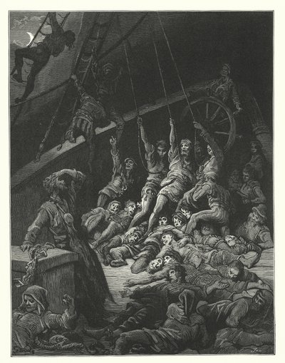 Gustave Doré Illustration für Coleridges Rime of the Ancient Mariner (Gravur) von Gustave Dore