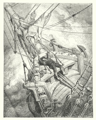 Gustave Doré Illustration für Coleridges Rime of the Ancient Mariner (Gravur) von Gustave Dore