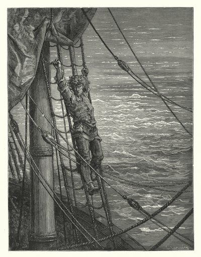 Gustave Doré Illustration für Coleridges Rime of the Ancient Mariner (Gravur) von Gustave Dore