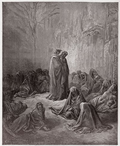 Die Göttliche Komödie, Purgatorio, Gesang 13: Die Seelen der Neidischen - von Dante Alighieri (1265-1321) - Illustration von Gustave Doré (1832-1883) von Gustave Dore