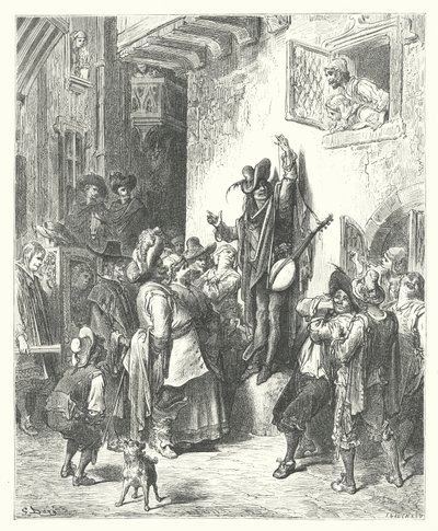 Die Fabeln von La Fontaine: Der Verrückte, der Weisheit verkaufte von Gustave Dore