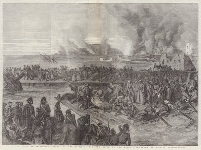 Die Belagerung von Sewastopol, Rückzug der Russen von der Süd- zur Nordseite von Gustave Dore