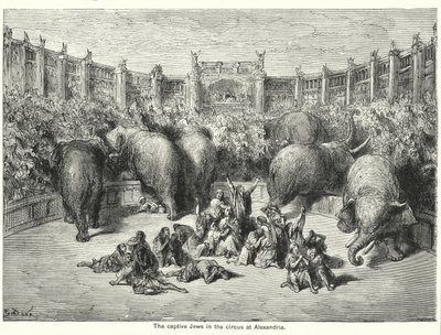 Die gefangenen Juden im Zirkus von Alexandria von Gustave Dore