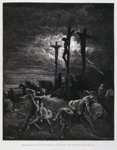Die Kreuzigung Christi, Illustration aus der Dore-Bibel von Gustave Dore