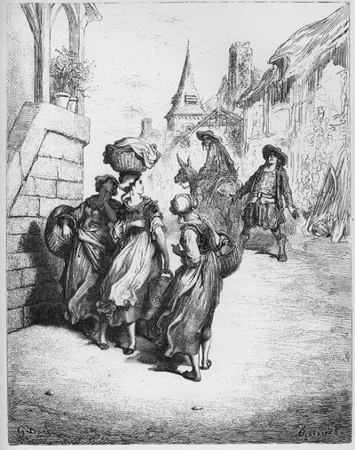 Der Müller, sein Sohn und der Esel - aus "Fabeln" von Jean de La Fontaine von Gustave Dore
