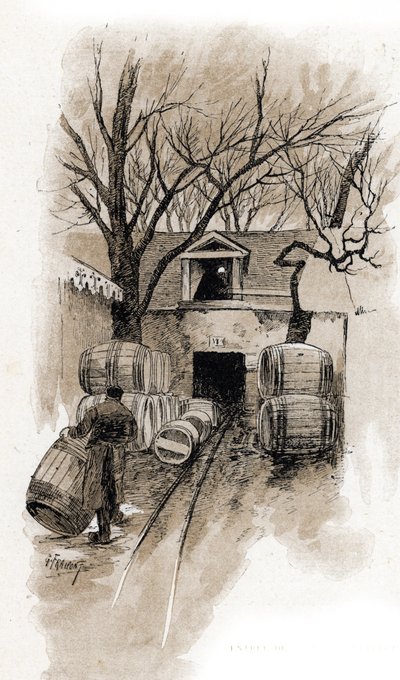 Eingang zum Keller der Lagerhäuser von Bercy, Paris von Gustave Fraipont
