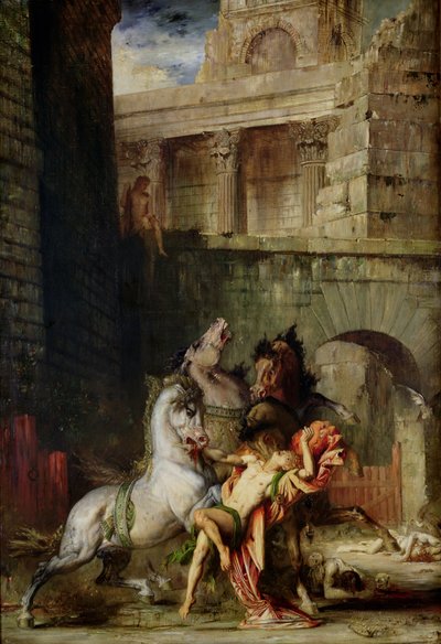 Diomedes wird von seinen Pferden gefressen, 1865 von Gustave Moreau