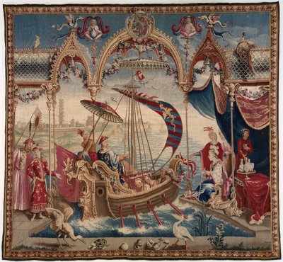 Der Kaiser segelt, aus Die Geschichte des Kaisers von China von Guy Louis Vernansal