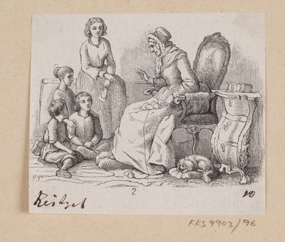 Illustration zu "Bedstemoder" in H.C. Andersen, "Märchen und Geschichten", Band 2 von H.P. Hansen