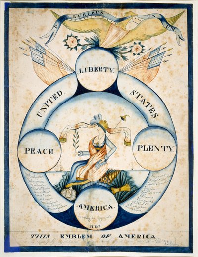 Dieses Emblem von Amerika, um 1818 von H. D. Ersele