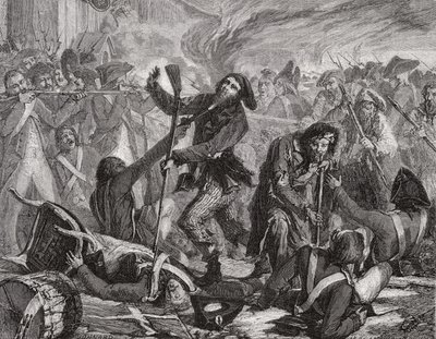 Das Massaker an der Schweizer Garde, 10. August 1792 von H. de la Charlerie