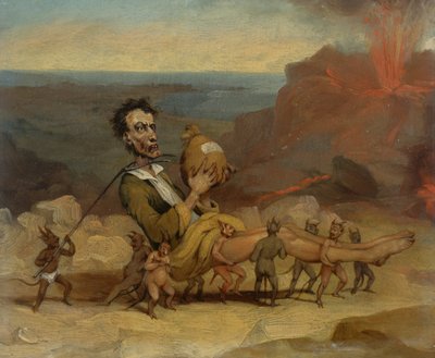 Eine Karikatur von Edward Bulwer Lytton (1803-1873) von Hablot Knight Browne