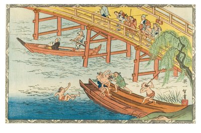 6. Mondmonat (Rokugatsu) aus der Serie Die zwölf Monate, ca. 1830-1839 von Hanabusa Itcho