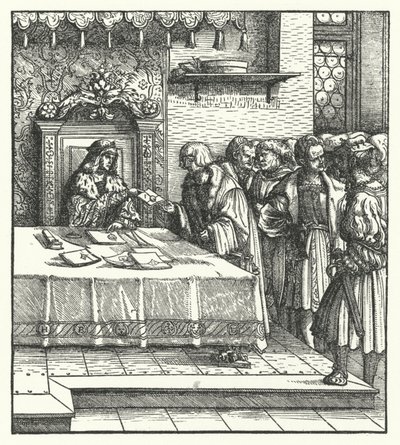 Erzherzog Maximilian von Österreich schreibt Briefe von Hans (after) Burgkmair