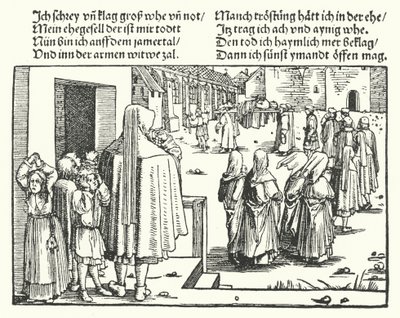 Die Beerdigung des Familienoberhaupts von Hans (after) Burgkmair