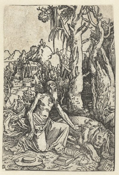 Heiliger Hieronymus als Büßer in der Wüste von Hans Baldung Grien