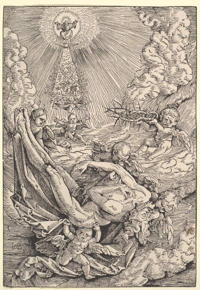 Der Leib Christi wird von Engeln in den Himmel getragen, 1516 von Hans Baldung Grien