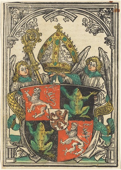Das Wappen von Wigeleus von Fröschel, Bischof von Passau von Hans Burgkmair I
