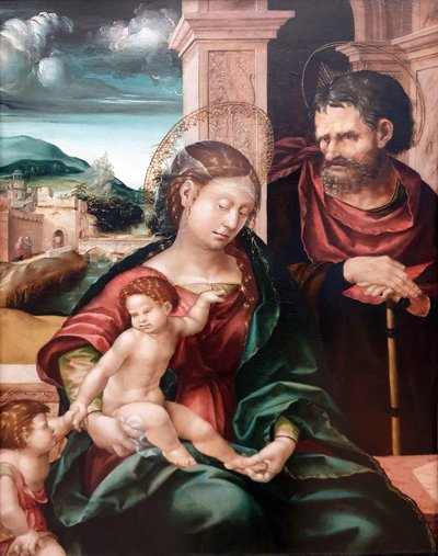 Die Heilige Familie mit dem kleinen Johannes von Hans Burgkmair the Elder