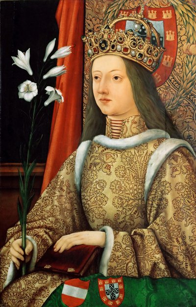 Porträt von Eleonore von Portugal, 1434-1467, Heilige Römische Kaiserin, nach 1468 von Hans Burgkmair the Elder