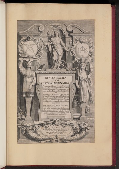 Titelseite für Biblia Sacra Cvm Glossa Ordinaria von Hans Collaert the Younger after Sir Peter Paul Rubens
