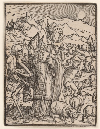 Der Bischof, aus "Der Totentanz" von Hans Holbein the Younger