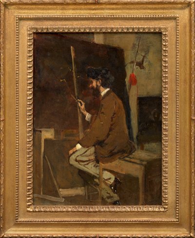 Selbstbildnis Hans Makart vor Staffelei von Hans Makart