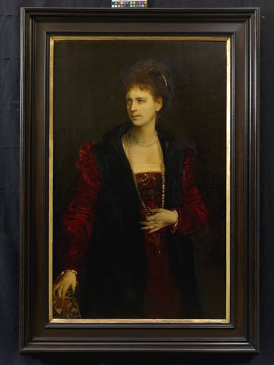 Zerline Gabillon, geb. Würzburg (1834-1892), Schauspielerin von Hans Makart