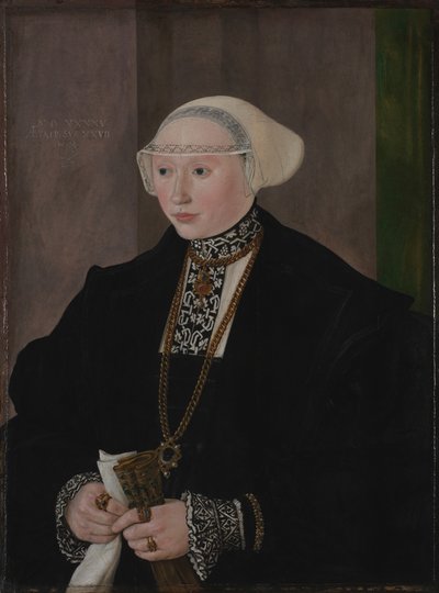Porträt von Maria Kitscher, Frau von Freyberg, 1545 von Hans Mielich