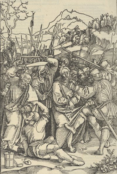 Die Verhaftung Christi, aus Speculum passionis domini nostri Ihesu Christi von Hans Schäufelein the Elder