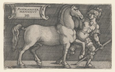 Alexander der Große führt Bucephalus von Hans Sebald Beham