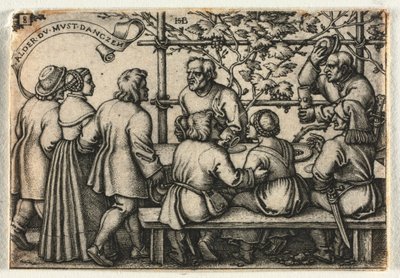 Die Bauernhochzeit oder die zwölf Monate: Nr. 8 (1546) von Hans Sebald Beham