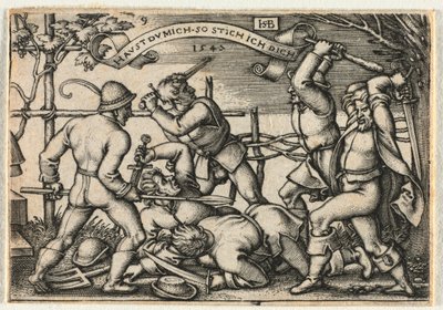 Die Bauernhochzeit oder die zwölf Monate: Nr. 9, 1547 von Hans Sebald Beham