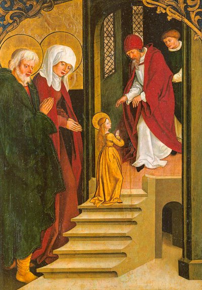 Der Tempelgang Mariae - Inzigkofener Altar von Hans und Jakob Strüb
