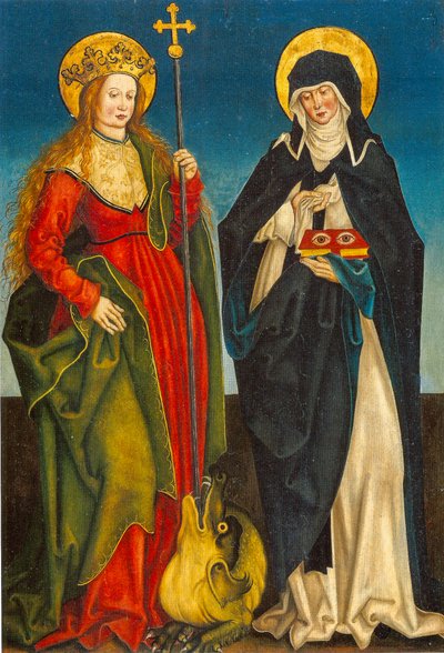 Die Heiligen Margareta und Ottilia - Inzigkofener Altar von Hans und Jakob Strüb