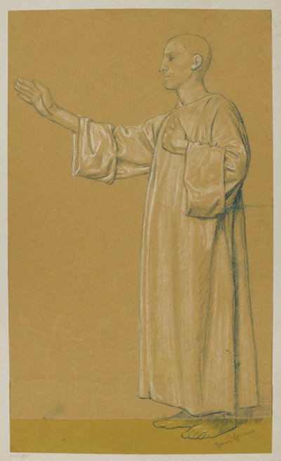 Mann in langer Tunika von Hans Thoma