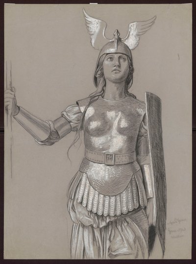 Entwurf für ein Walkürenkostüm von Hans Thoma