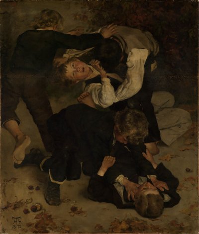 Raufende Buben von Hans Thoma