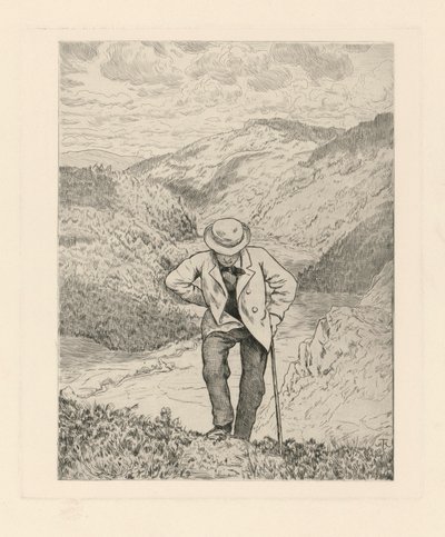 Wanderer im Gebirge von Hans Thoma