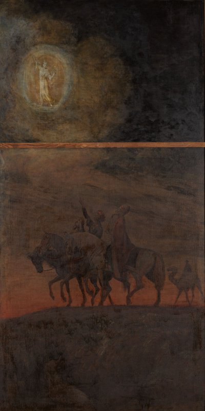 Weihnachtstriptychon: Zug der Heiligen Drei Könige von Hans Thoma