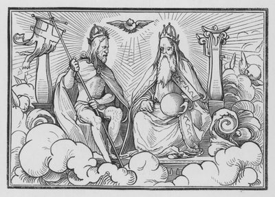 Eine Vorhersage des Reiches Christi, Psalm CX, 1 von Hans after Holbein the Younger